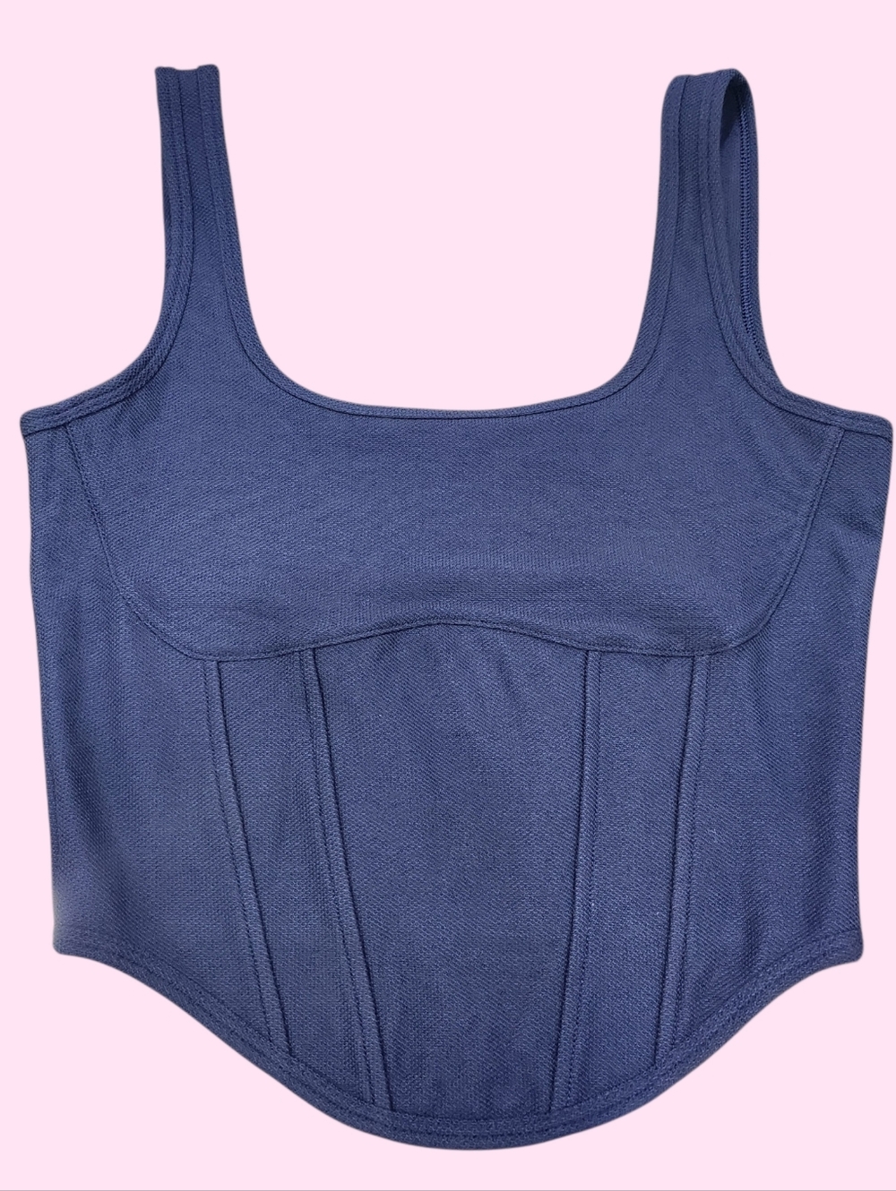 Victoria's Secret PINK navy blue corset top.  In like new condition Size M